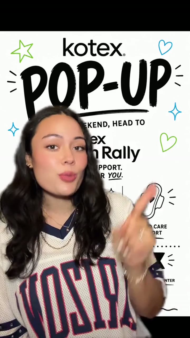 Camila Leon TikTok video for the Kotex Rush Rally pop-up