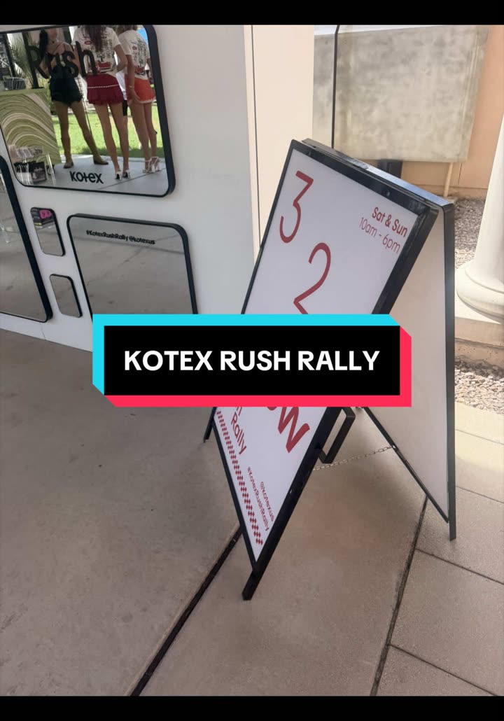 Madelyn C. TikTok video for the Kotex Rush Rally pop-up