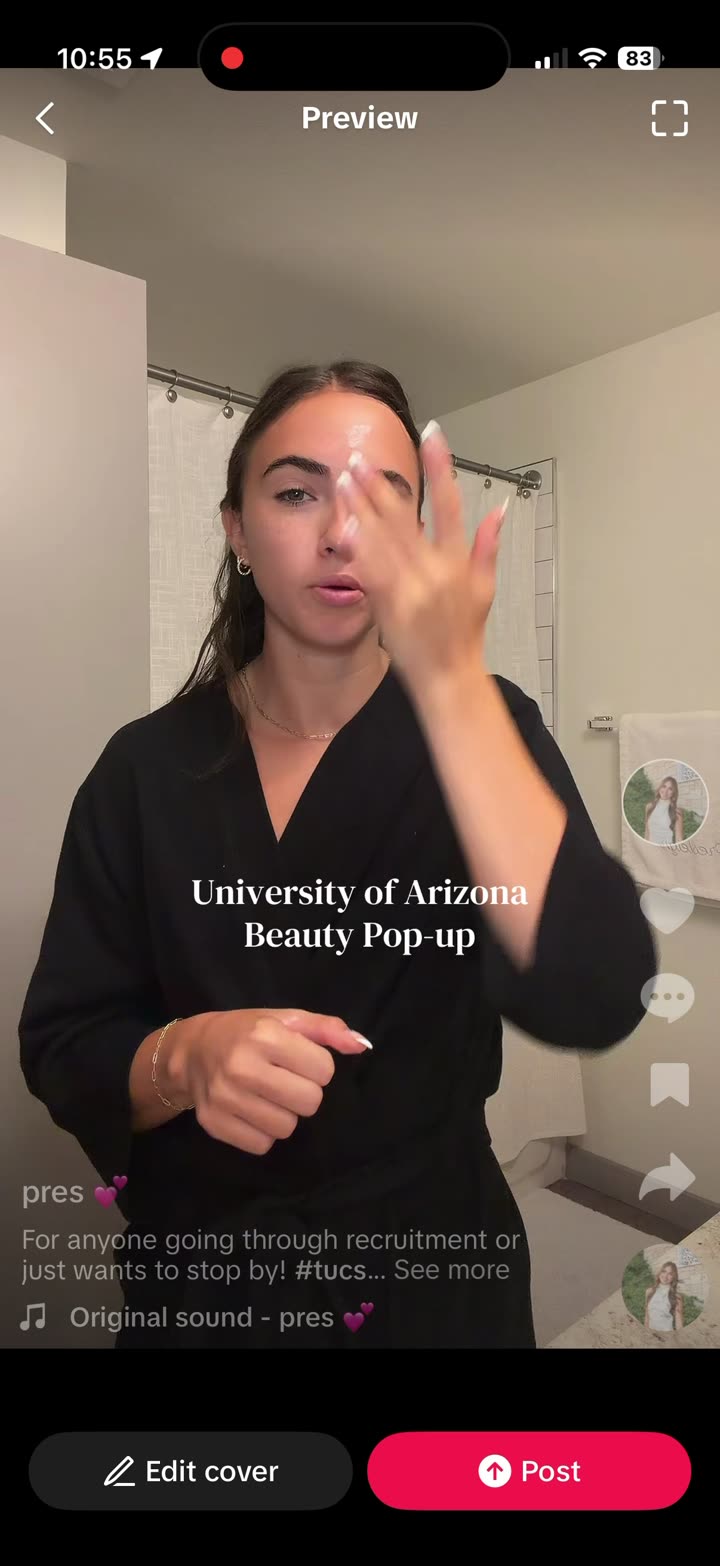 Presleigh Cramer TikTok video for the Kotex Rush Rally pop-up
