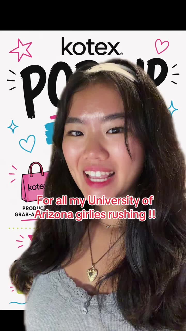 Jamie Ho TikTok video for the Kotex Rush Rally pop-up